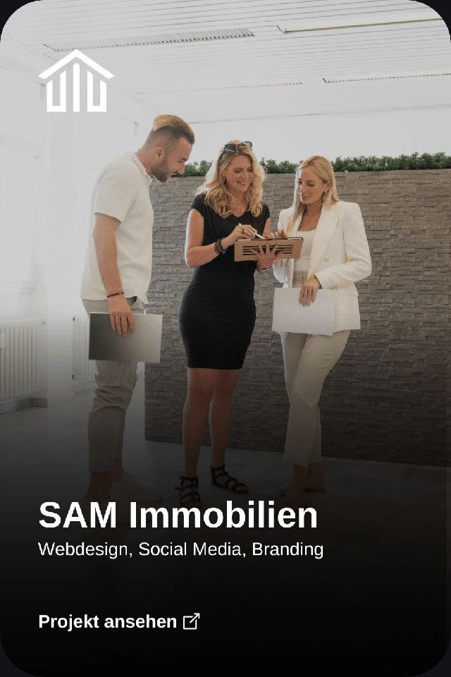SAM Immobilien: Webdesign, Social Media und Branding