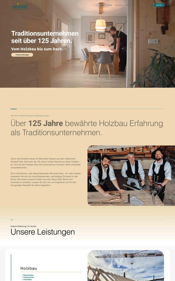 Unterseite der Zimmerei Reichert
